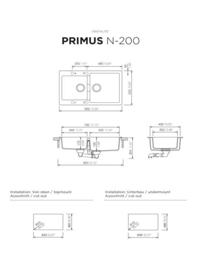 SCHOCK German Kitchen Sink: PRIMUS N-200 - Image 3
