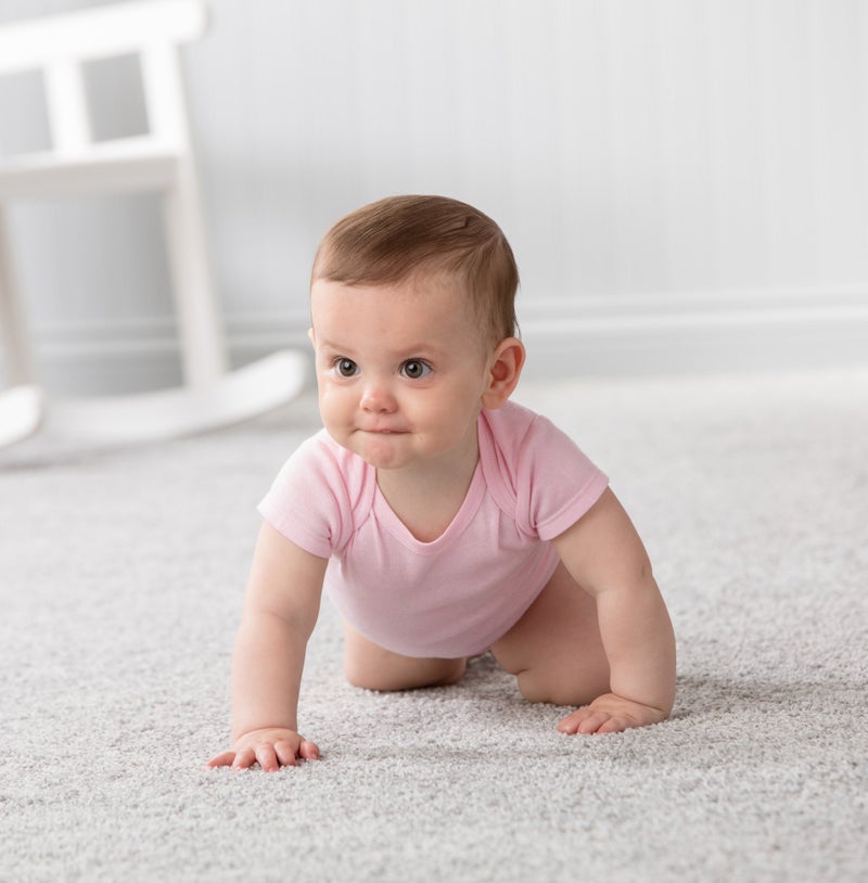 Gerber Baby 5-Pack Solid Onesies Bodysuits, Pink, 6-9 Months - Image 5