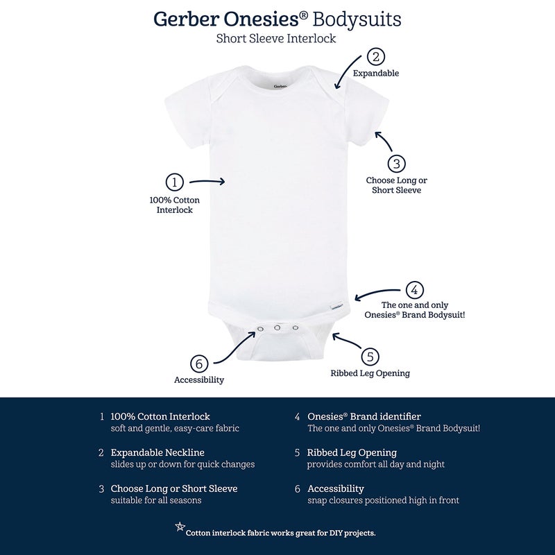 Gerber Baby 5-Pack Solid Onesies Bodysuits, Pink, 6-9 Months - Image 3