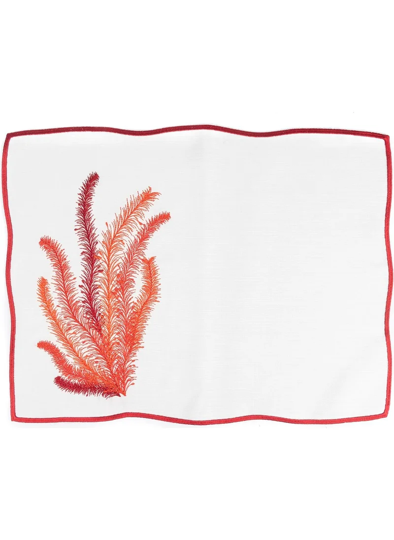 Mikasa Moor Doris Red White 6-Piece Placemat 40X50CM