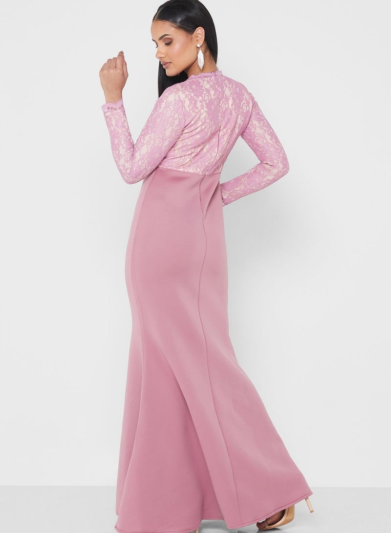 SIVVI for HANIYA Lace Bodice Column Dress - Image 2