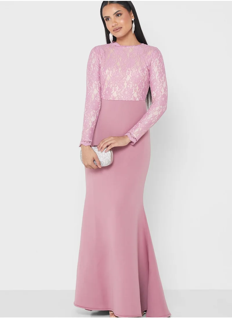 SIVVI for HANIYA Lace Detail Bodycon Dress