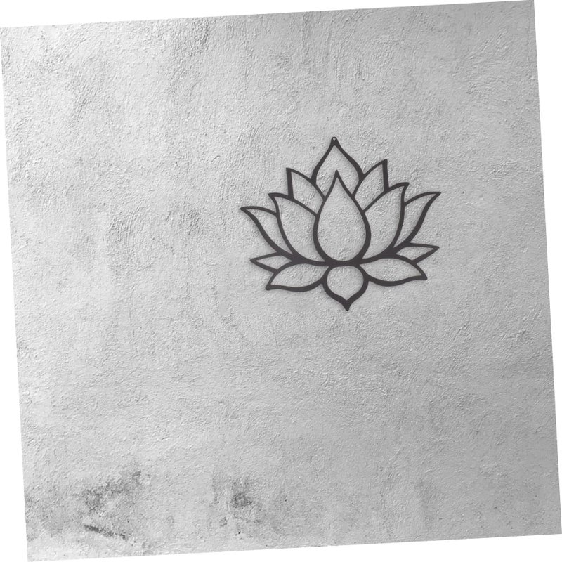 Black Flower Wall Art Pendant No Fade Creative Decor For Bedroom Home Office Garden - Image 5