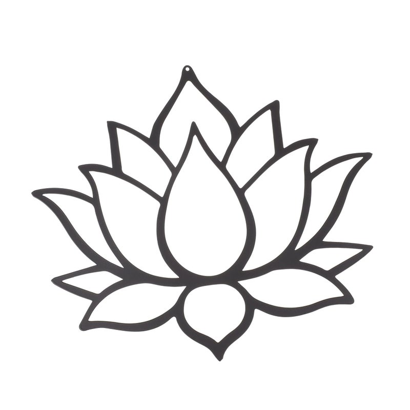 Black Flower Wall Art Pendant No Fade Creative Decor For Bedroom Home Office Garden - Image 2