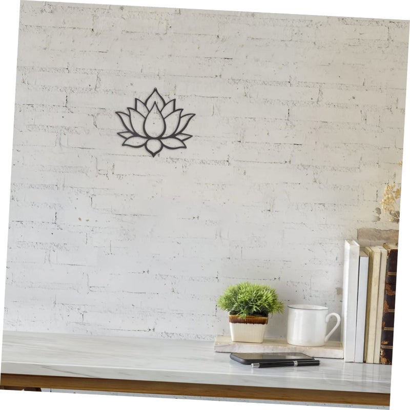 Black Flower Wall Art Pendant No Fade Creative Decor For Bedroom Home Office Garden - Image 4
