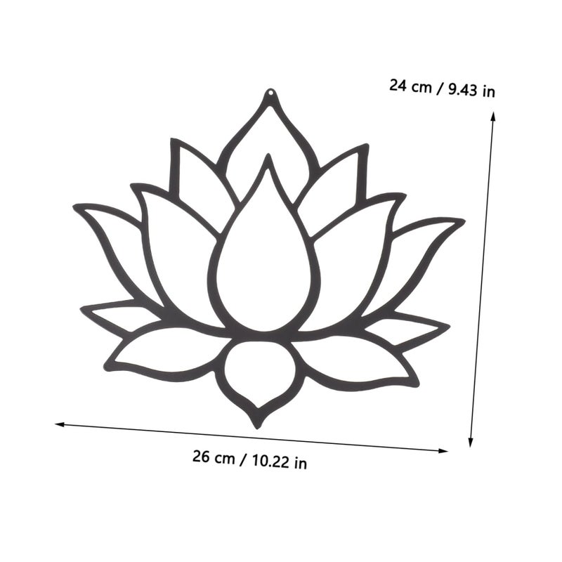Black Flower Wall Art Pendant No Fade Creative Decor For Bedroom Home Office Garden - Image 3