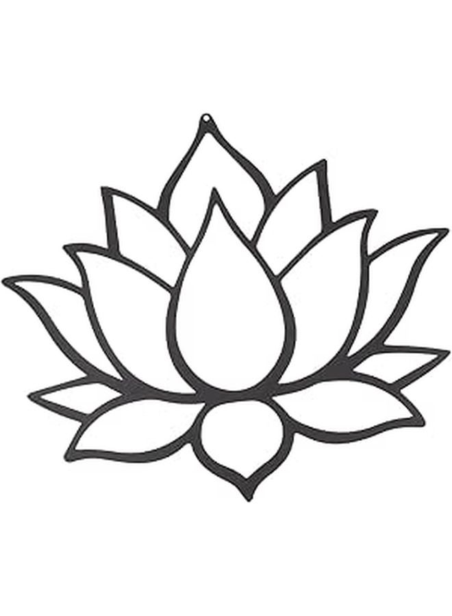Black Flower Wall Art Pendant No Fade Creative Decor For Bedroom Home Office Garden - Image 1