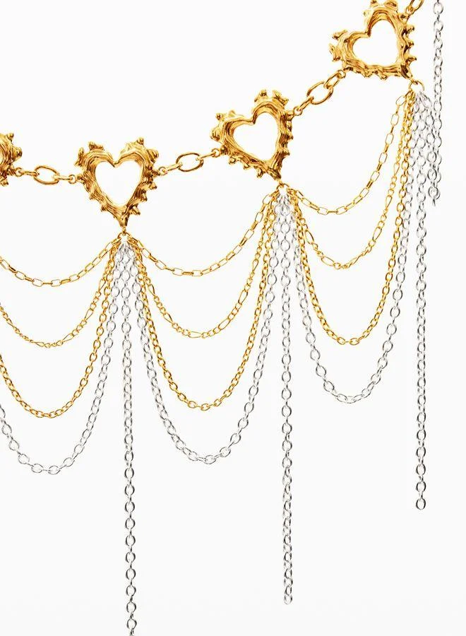 Desigual Gold Golden chain belt for Women | Best Price UAE