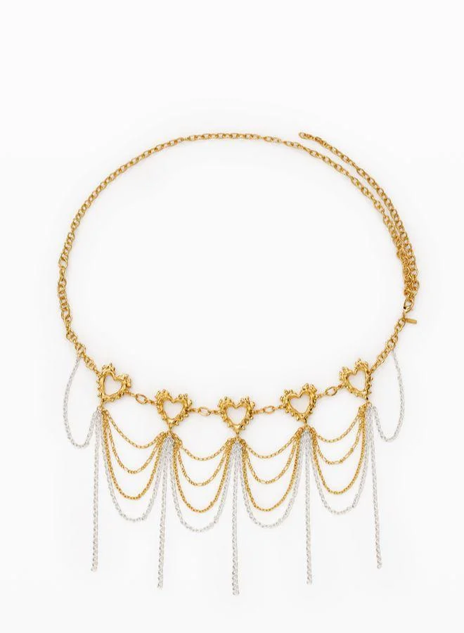 Desigual Gold Golden chain belt for Women | Best Price UAE