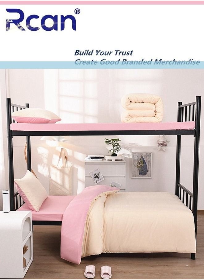 Rcan 3 Piece School Season Duvet Cover Set College Style Kids Bedding Quilt Cover Sheet Pillow Covers  Set for Dormitory Single Bed Children's Bed for Boys Girls 150x200cm/ 59x78.7In  - Image 3
