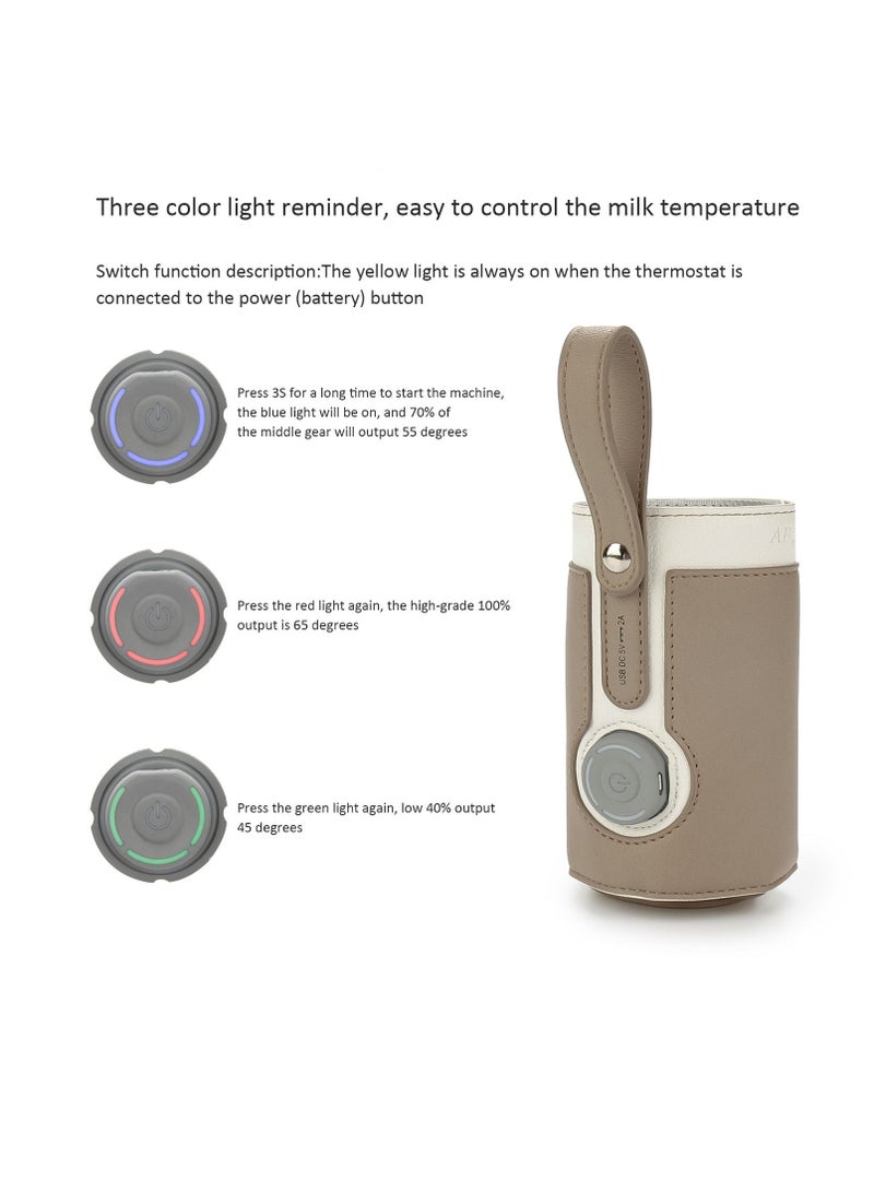 1 Pcs Portable Bottle Warmer with 2A USB Wall Charger 3 Temperature Control Baby for Breastmilk Or Formula Travel and Other Outdoor Activities - Image 2