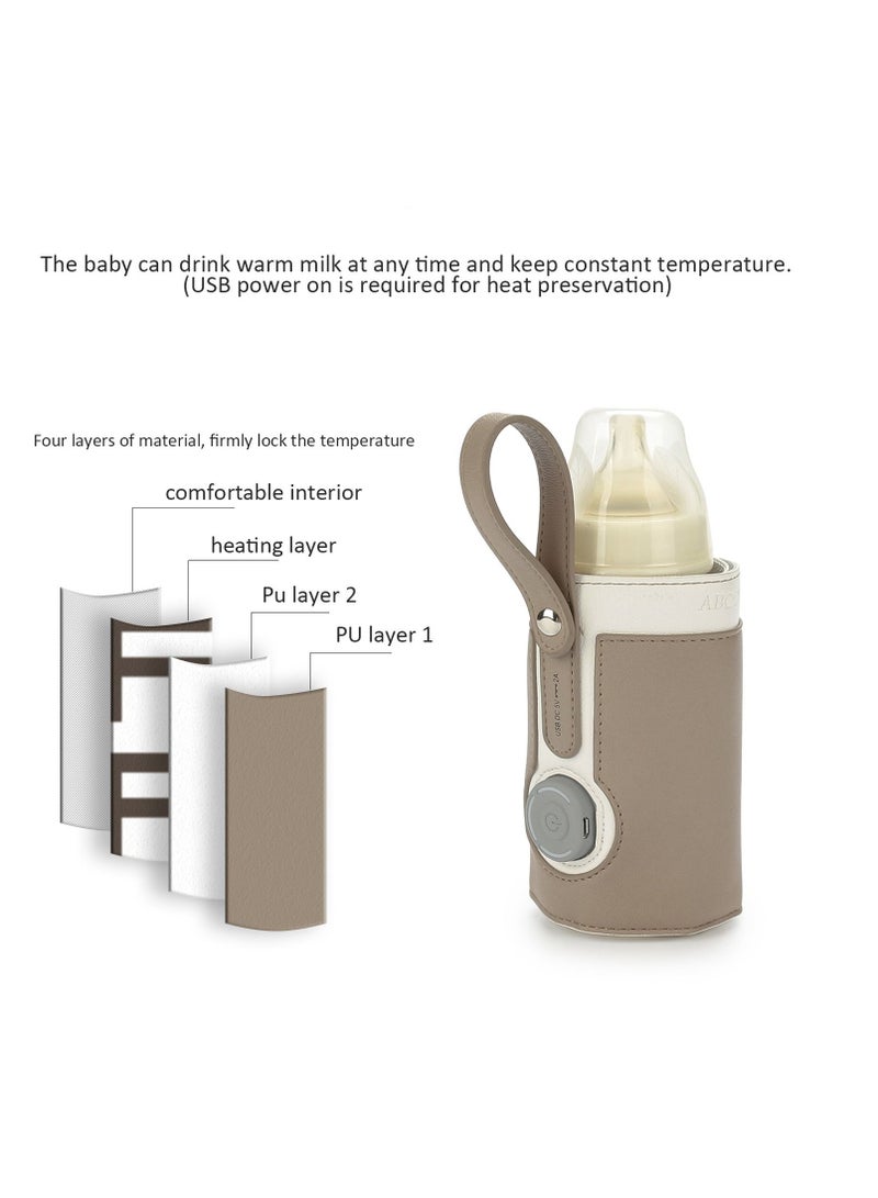 1 Pcs Portable Bottle Warmer with 2A USB Wall Charger 3 Temperature Control Baby for Breastmilk Or Formula Travel and Other Outdoor Activities - Image 3