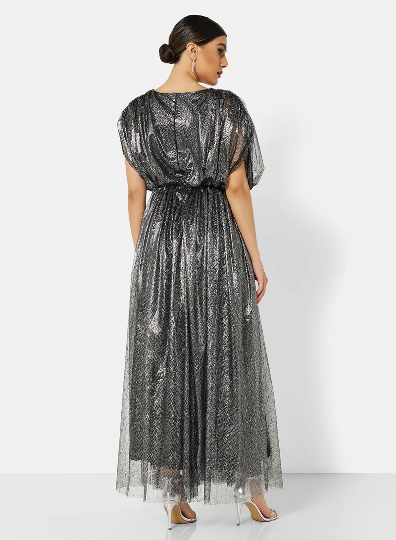 House of Moda Gathered Detail Maxi Dress
