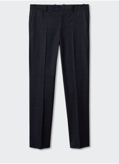 Mango Man Checked Slim Fit Trousers  - Image 4