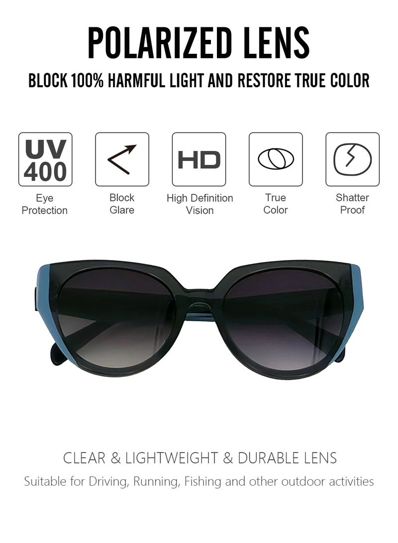 DLS Sunglasses for men and women - Cat Eye Acetate Frame with UV protacted lenses multipurpose use (MS7012-C3) - Image 2