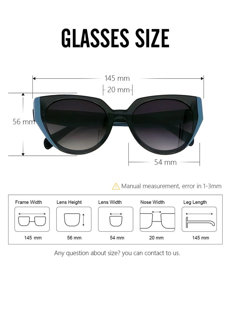 DLS Sunglasses for men and women - Cat Eye Acetate Frame with UV protacted lenses multipurpose use (MS7012-C3) - Image 3