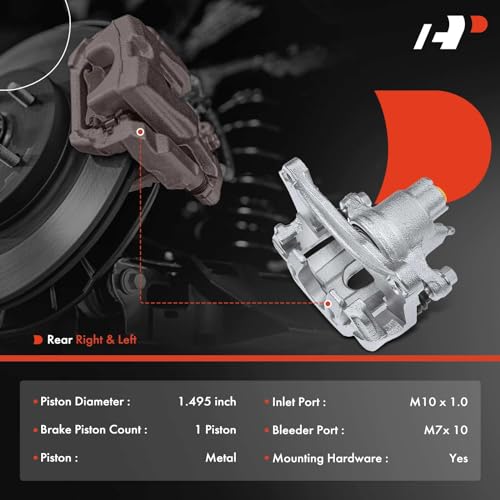 A-Premium Disc Brake Caliper Assembly with Bracket Compatible with Select Toyota Models - Avalon 2000 2001 2002 2003 2004 - Rear Driver and Passenger Side, 2-PC Set - Image 2