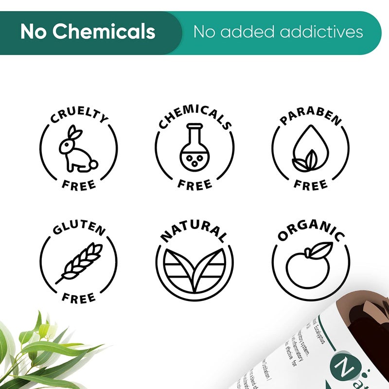 Naturalis زيت الأوكالبتوس الأساسي - زيت الأوكالبتوس النقي للعلاج بالروائح، والعناية بالبشرة والشعر، والتدليك، واستنشاق البخار، واستخدامه في الناشرات - درجة علاجية، 30 مل - Image 4