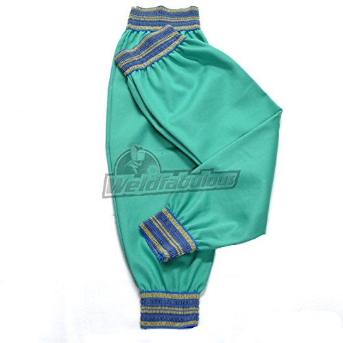 Tillman 6201 23" 9 oz. Green FR Cotton Welding Sleeves w/Elastic Wrist/Top - Image 5