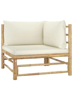 vidaXL 2 Piece Garden Lounge Set with Cream White Cushions Bamboo - pzsku/ZE2C461B4568B3D9F4677Z/45/_/1696415480/8e3e4b14-2446-4c14-9dcf-01157a93911b