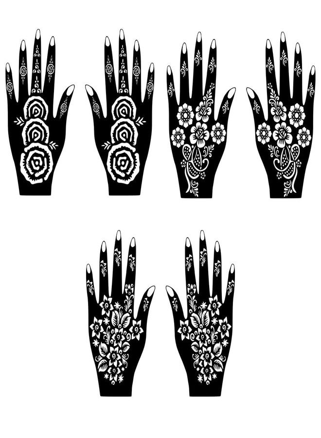 VANVATI Back Hand Mehndi Stencil Sticker With Flower Vines For Elegant Party Ready - Image 3