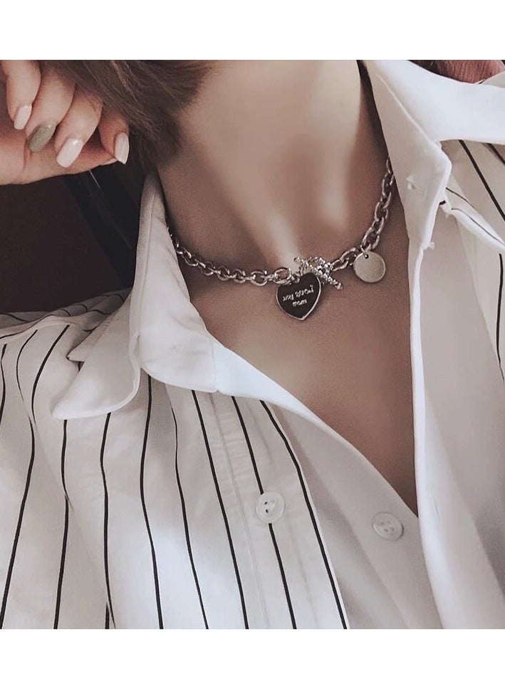 Goolsky قلادة تشوكر معدنية سميكة للنساء - سلسلة بيان عصرية للنادي و الهيب هوب، ملابس الشارع/الحفلات - Image 4