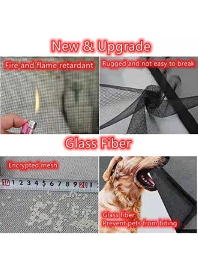 GGEROU Magnetic Screen Door Closure 39"x83",Auto Closer Fiberglass Mesh Curtain with Magnets,Self Sealing, Heavy Duty, Hands Free Mesh Partition Keeps Bugs Out - Image 4