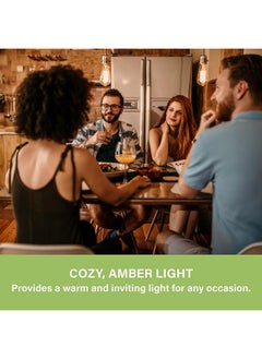 Sigalux Edison Led Light Bulbs, Dimmable Vintage Light Bulbs 40 Watt Equivalent, E26 Led Filament Bulbs, St19 Antique Amber Glass Light Bulbs Soft White 2700K, 400Lm, Cri90, Ul Listed, 4 Pack  - Image 5
