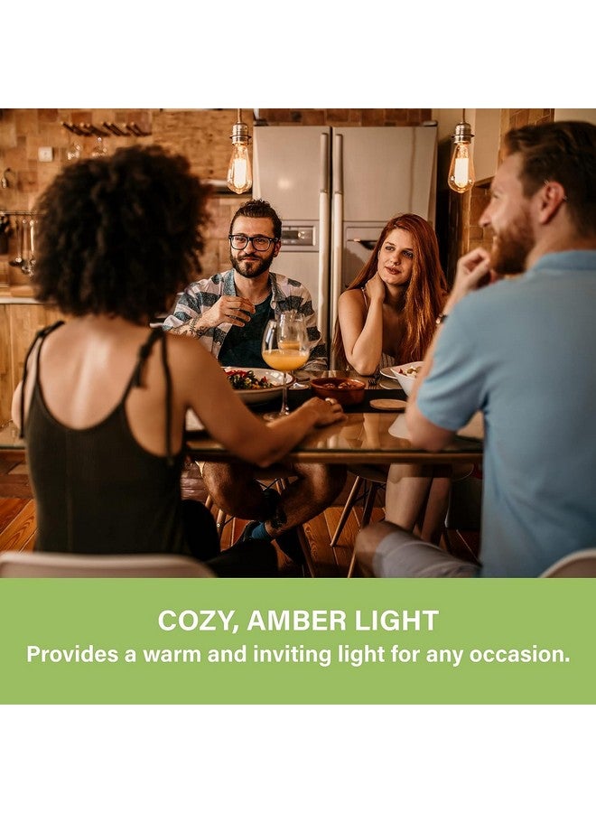 سيجالوكس لمبات إضاءة ليد من إيديسون، لمبات إضاءة عتيقة قابلة للتعتيم تعادل 40 وات، لمبات ليد من نوع E26، لمبات إضاءة زجاجية كهرمانية عتيقة من نوع St19 باللون الأبيض الناعم 2700 كلفن، 400 لومن، درجة نقاء 90، معتمدة من UL، عبوة من 4 قطع - Image 5