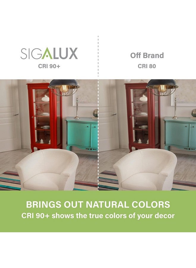 سيجالوكس لمبات إضاءة ليد من إيديسون، لمبات إضاءة عتيقة قابلة للتعتيم تعادل 40 وات، لمبات ليد من نوع E26، لمبات إضاءة زجاجية كهرمانية عتيقة من نوع St19 باللون الأبيض الناعم 2700 كلفن، 400 لومن، درجة نقاء 90، معتمدة من UL، عبوة من 4 قطع - Image 4