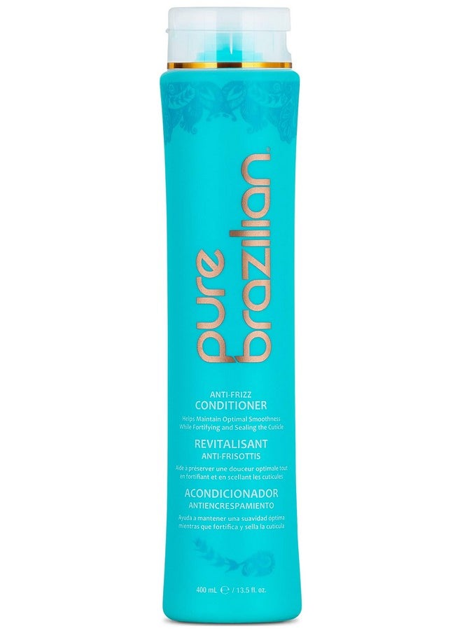 Pure Brazilian Antifrizz Daily Conditioner With Keratin And Acai Smoothing And Strengthening Complex For Shinier Hair Without Frizz 13.5 Oz  - Image 2