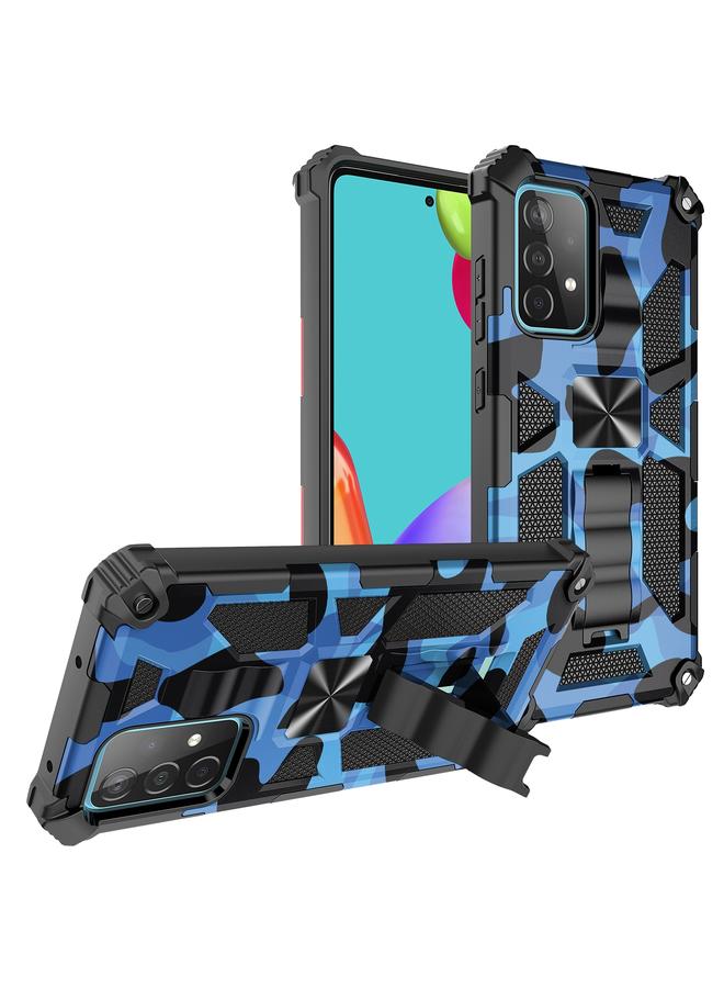 The Bros Case For Samsung Galaxy A52 4G / 5G Camouflage Armor Shockproof TPU + PC Magnetic Protective Case with Holder