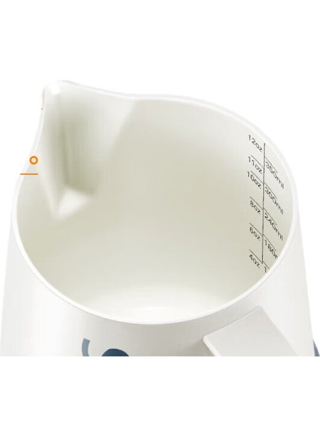 Simelo Coffee Latte Art Pitcher, 304 Stainless Steel With Ceramic Inner, Thickened Milk Frothing Cup, Measuring Cup, 600Ml, Off-White - Image 2