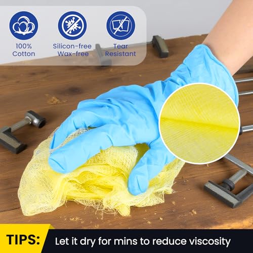 CAREGY 144Pcs Tack Cloth for Removing Dust from Woodworking, Sanding Particles, Clean & Polish, Ideal for Woodworking & Painting,Wax and Silicone Free, 18 x 36 Inches Dust Cloths - Image 4