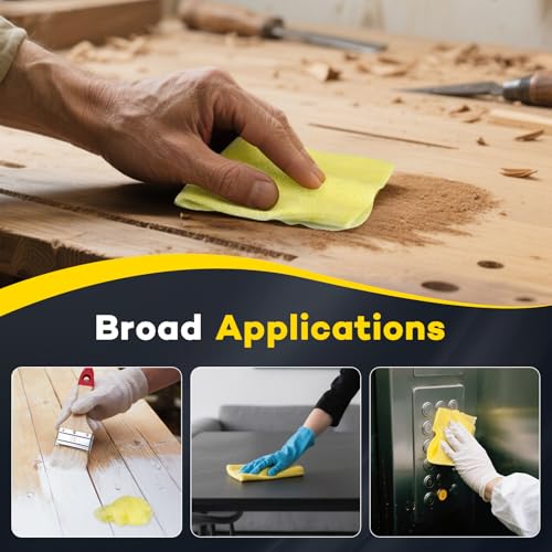 CAREGY 144Pcs Tack Cloth for Removing Dust from Woodworking, Sanding Particles, Clean & Polish, Ideal for Woodworking & Painting,Wax and Silicone Free, 18 x 36 Inches Dust Cloths - Image 2
