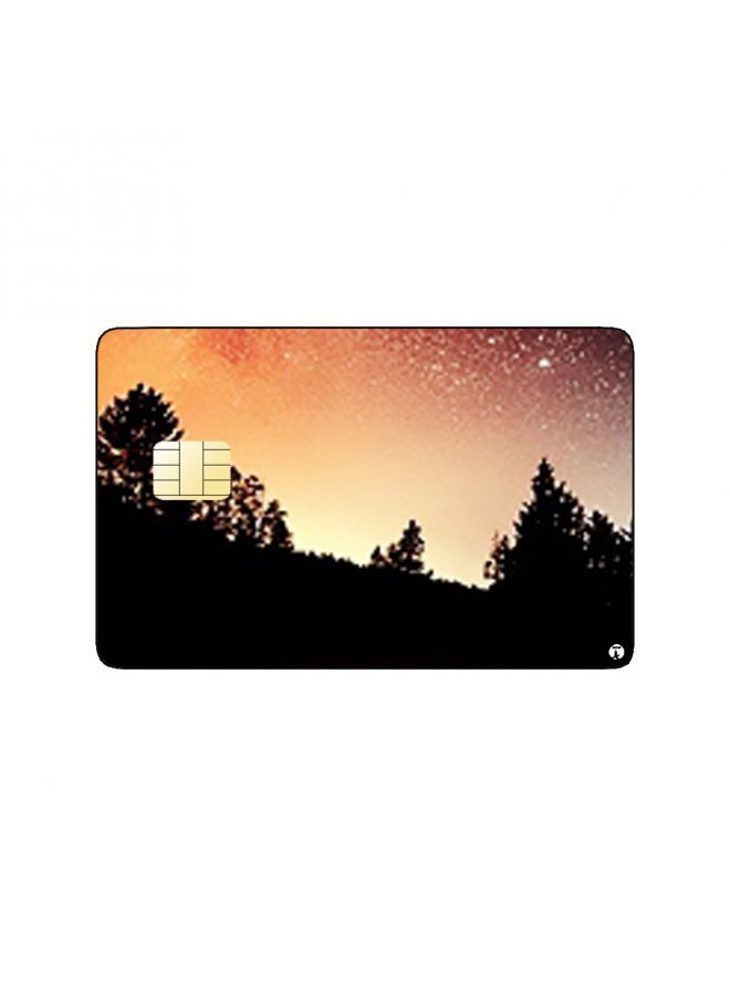 RKN PRINTED BANK CARD STICKER Beautiful Nature View With Starry Night - Image 2