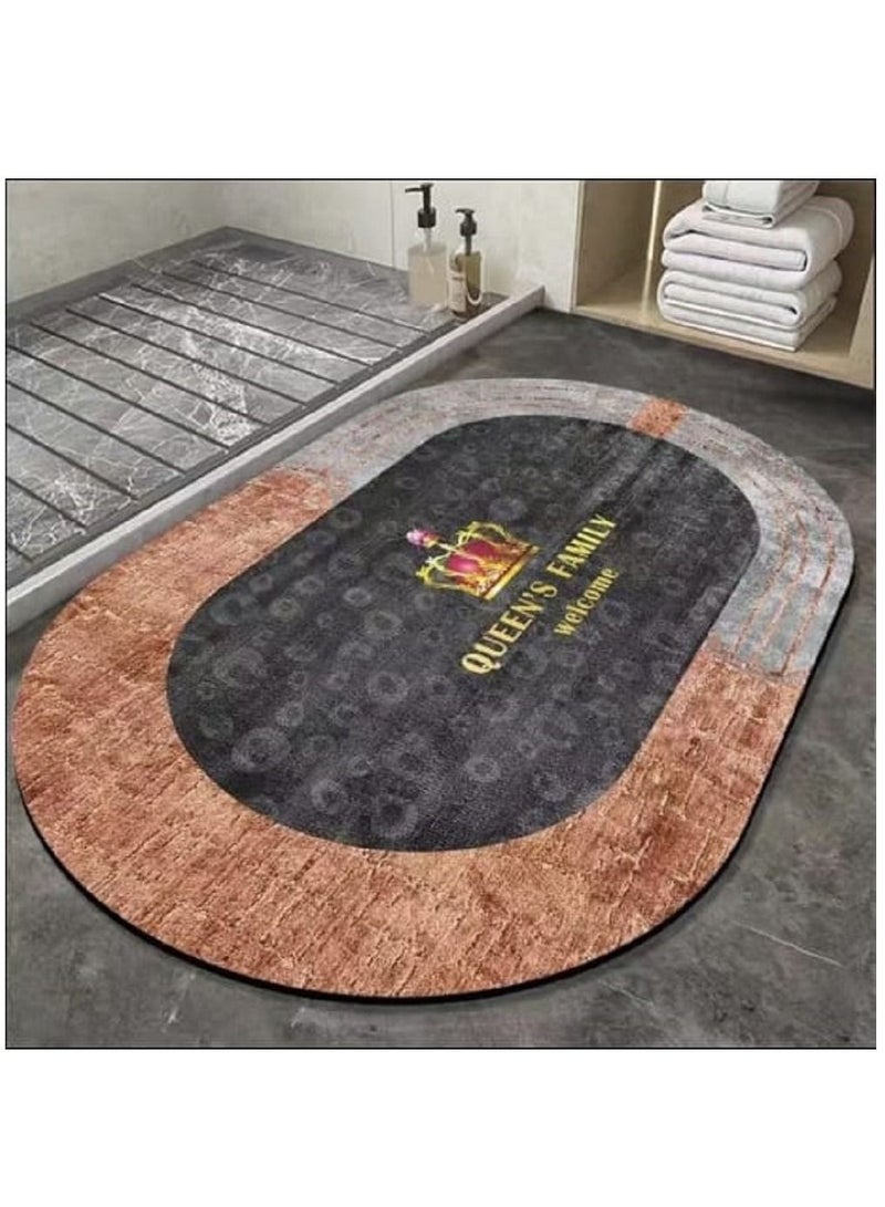 Hi homey Super absorbent soft non-slip quick drying floor Bath Tub Mat 