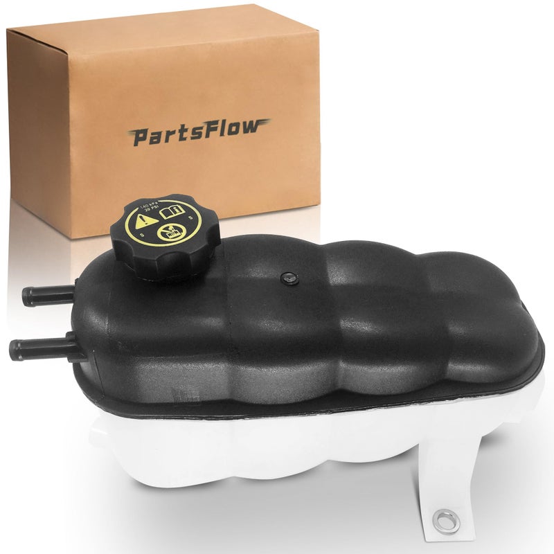 Partsflow Front Engine Radiator Coolant Overflow Recovery Reservoir Tank WCap Compatible With 20142017 GMC Chevrolet Cadillac 603973
