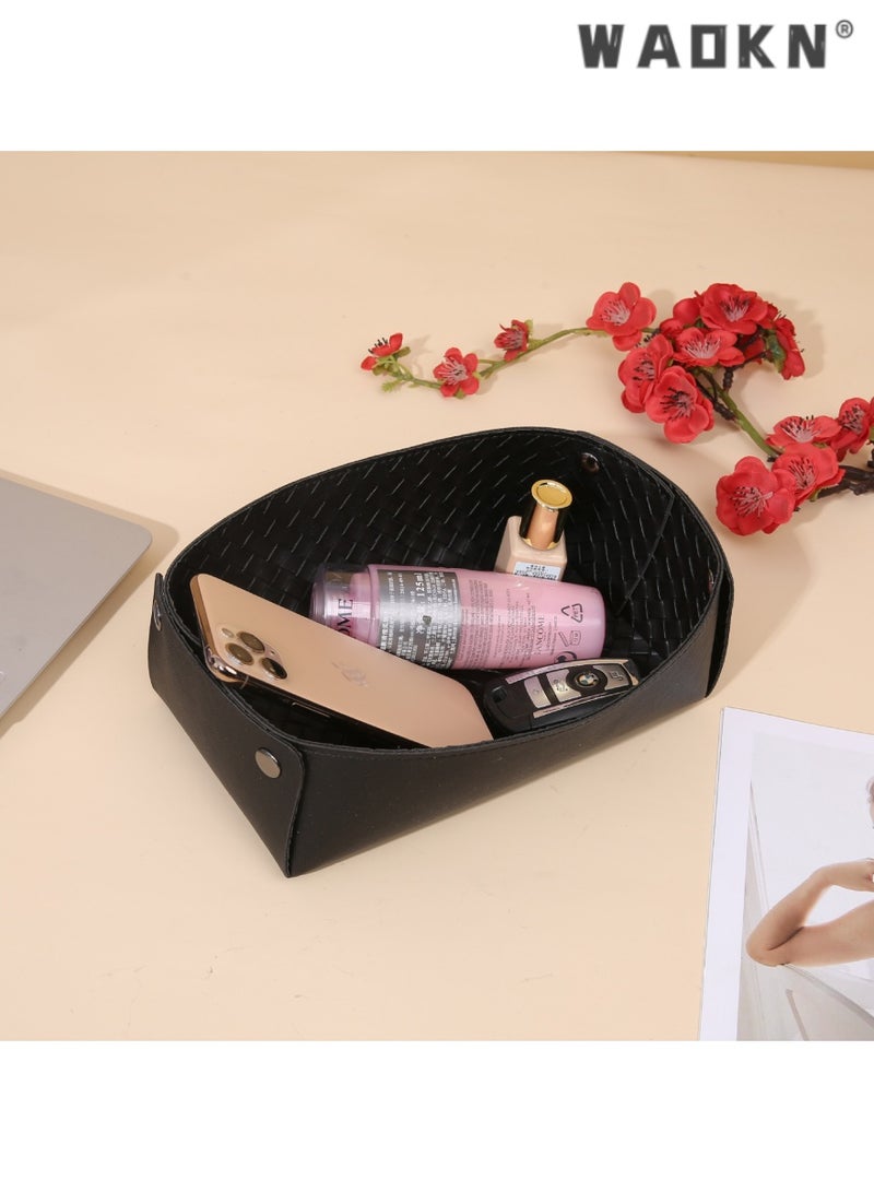 WAOKN Jewelry & Small item Storage Box. Great for living rooms, bedrooms. Organize watches, keys on desktops, sleek design. Combines functionality and elegance for home organization. - Image 4