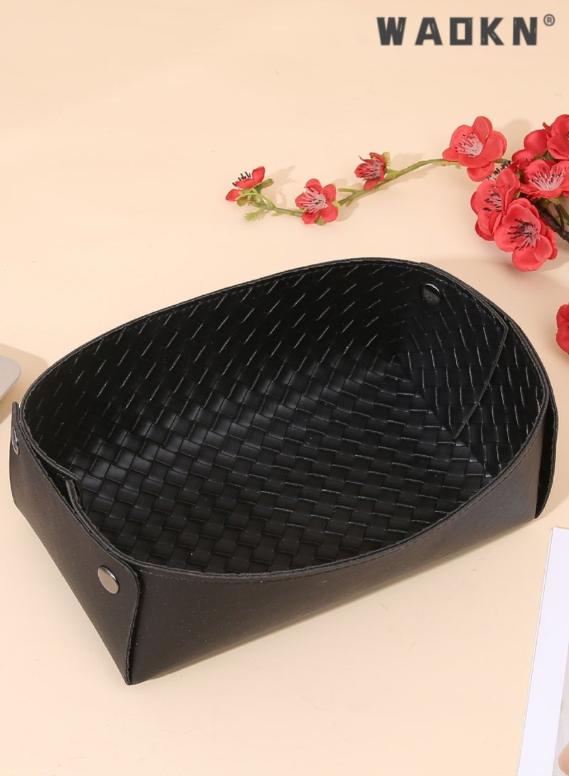 WAOKN Jewelry & Small item Storage Box. Great for living rooms, bedrooms. Organize watches, keys on desktops, sleek design. Combines functionality and elegance for home organization. - Image 2