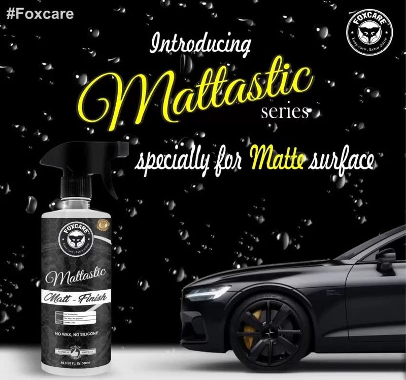 Foxcare Mattastic Matt KIT for Satin Finish and Matte Finish Paint, Matte Detailer and Matte Auto shampoo for matte paint, vinyl wraps Safe for cars, Bike, Scooty & more - pack of 2 1000ml - Image 2