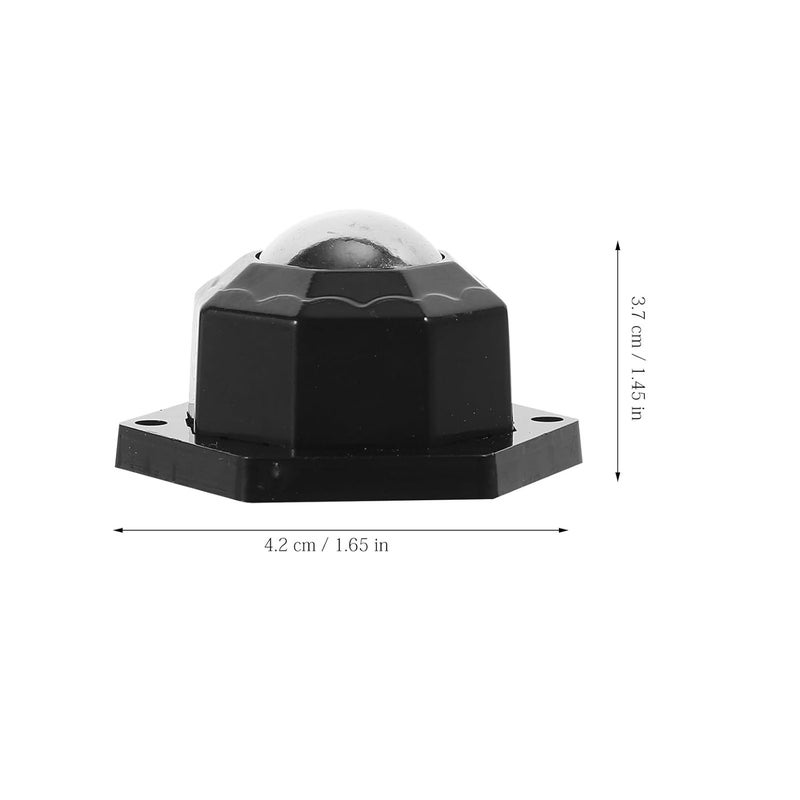 4 قطع من عجلات الدولاب الصغيرة الدوارة ذاتية اللصق من البلاستيك والفولاذ مع محامل كريات للأثاث والأجهزة - Image 4