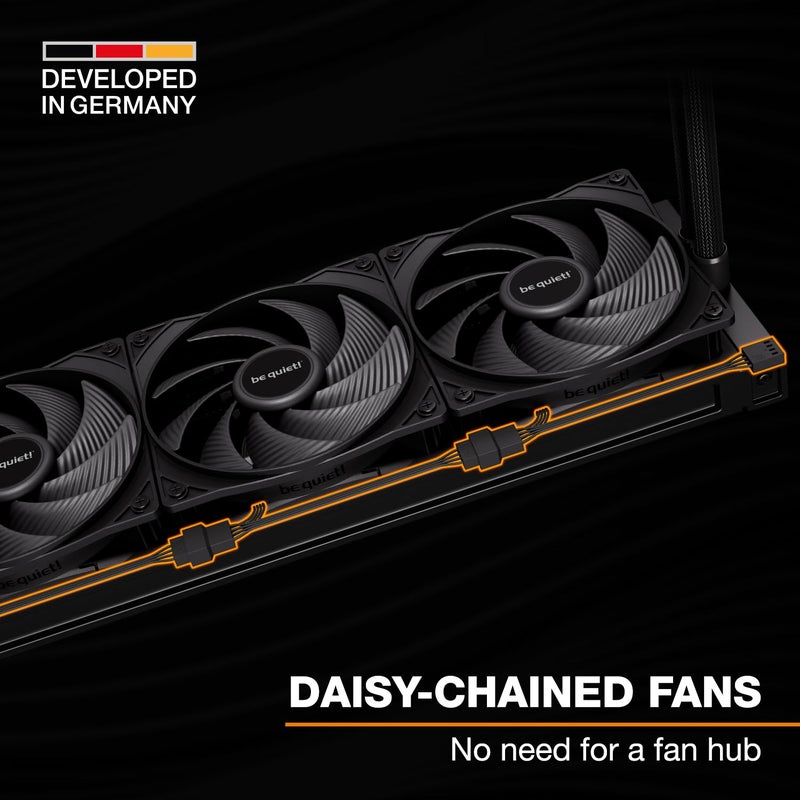 be quiet! Pure Loop 3 360mm All-in-One Water Cooling for Overclocked AMD/Intel Systems, 3X Pure Wings 3 120mm PWM High-Speed Fans, High Static Pressure, Whisper-Quiet PWM Pump - Image 4