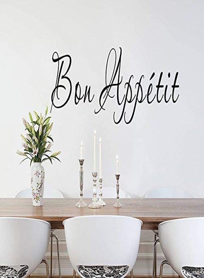 BooDecal Quote Series French Bon Appetit Wall Saying Quotes Vinyl Decals Stickers for Restaurant Kitchen Dining Room Cafe 24 inches x 10 inches - Image 2