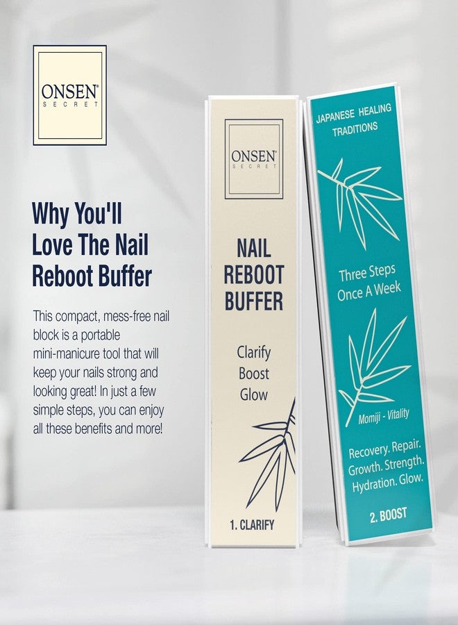 Onsen Secret Cuticle Cream Bundle, Double Sided Nail File 120/180 Grit, Nail Cuticle Oil - Japanese Natural Healing Minerals Nail Care Serum. (15ml + Buffer + Nail File) - Image 4