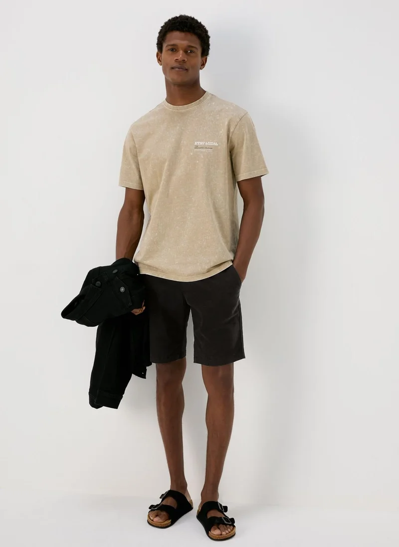 Matalan Black Straight Fit Chino Shorts