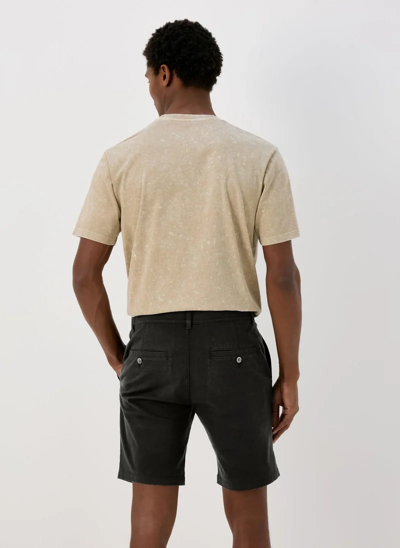 Matalan Black Straight Fit Chino Shorts
