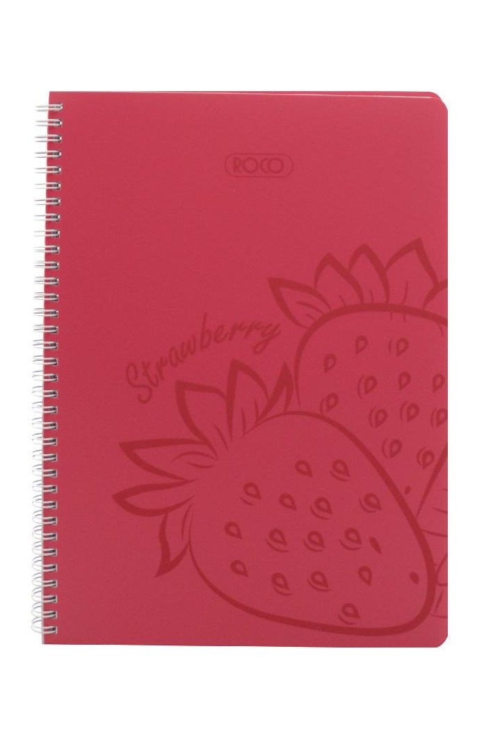 ROCO Notebook - Strawberry Scent - A4 - 80 Sheets - Single Ruled - Image 1