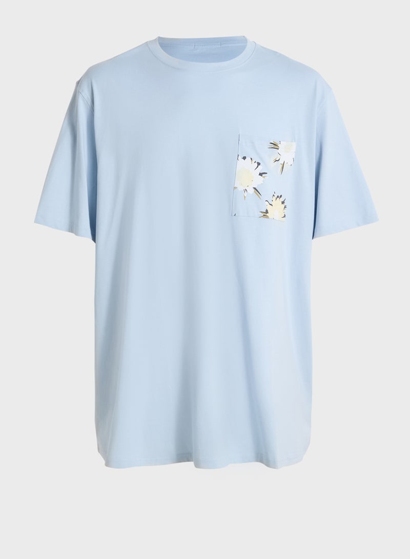 JACK & JONES Jortavira Aop Pocket Crew Neck T-Shirt  - Image 1