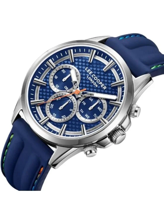 لي كوبر LEE COOPER Men Multi Function Dark Blue Dial Watch - LC08048.399